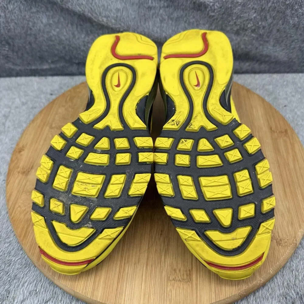Nike Air Max 97 Shoes Boys Size 5Y Yellow Black Running Sneakers BV1242-700